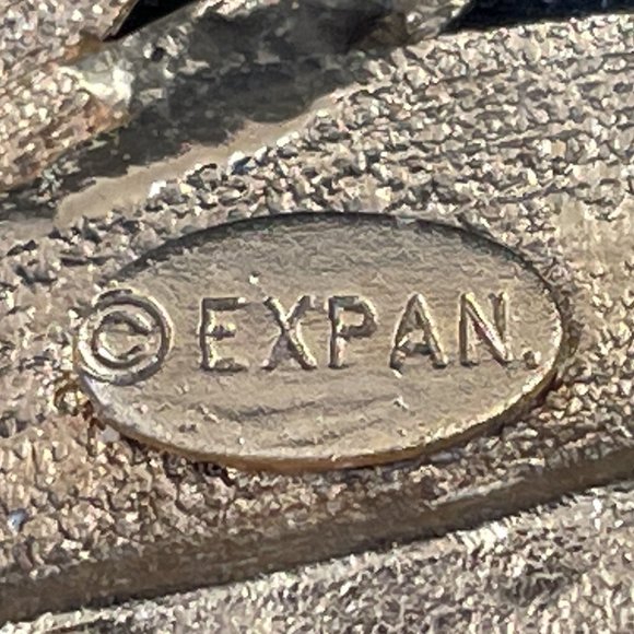 EUC Vintage '50's Expan Brand Abstract Bird Pin, Gold-Tone Textured, 2 3/4" L - Picture 10 of 11